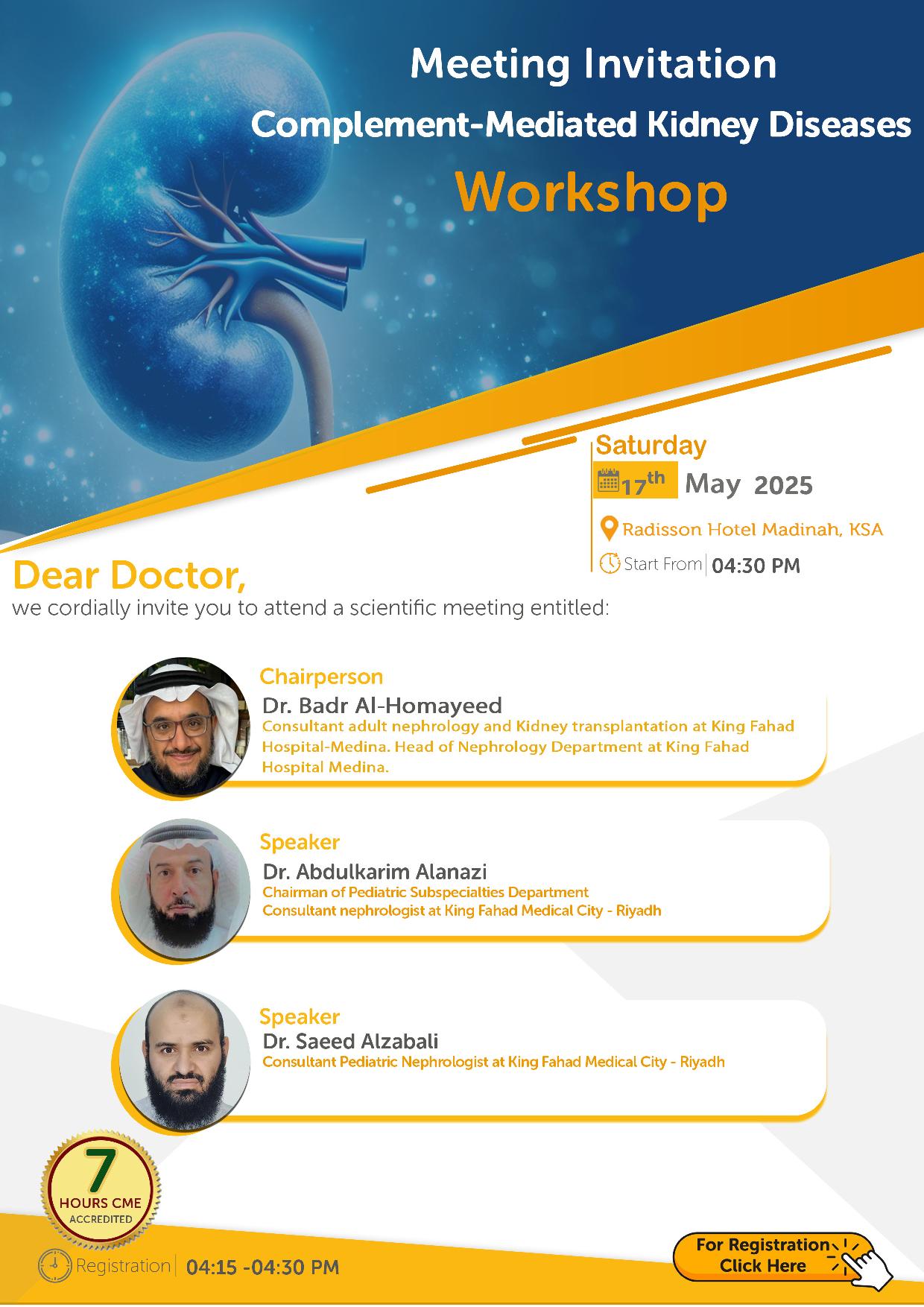 Complement Mediated Kidney Diseases Workshop Poster